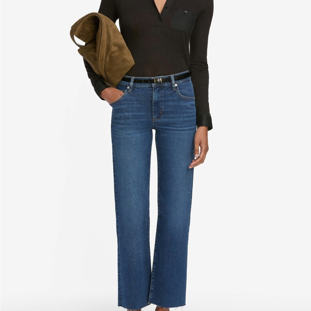 Frame Denim Women's Straight Leg Blue Jeans
